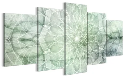 Produktbild von LUMASOUL Wandbilder Wohnzimmer 5-teilig Leinwandbild Abstrakt 100x50 cmMehrteilige Wanddeko für Schlafzimmer Flur Büro