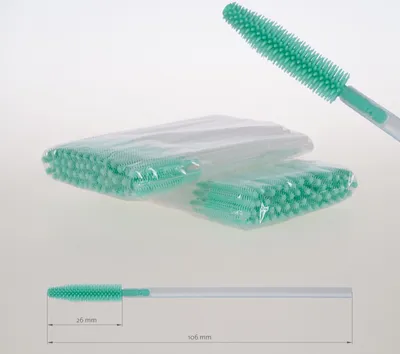 Immagine prodotto di Pennello per extension ciglia pennello per mascara in silicone verde-trasparente, 50 pezzi