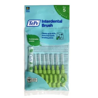 Produktbild von Interdentalní kartáčky TePe Original 0.8mm - Zelené (8 ks)