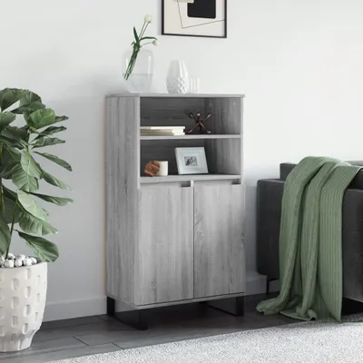 Obrázek produktu pro vidaXL Highboard Grey Sonoma 60x36x110 cm výrobek ze dřeva