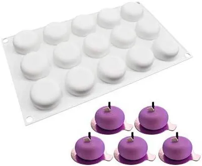 Produktbild von 3d kuchenform mousse - backformen Silikon DIY Mold, 15 L?cher Runde Form, wei?