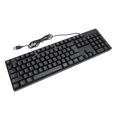 Obrázok produktu pre Klávesnica pre menšiny, klávesnica so 104 klávesmi, klávesnica s káblovým pripojením USB, klávesnica na hranie hier, herná klávesnica, klávesnica na počítač s káblovým pripojením