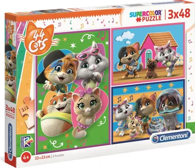 Image de Clementoni Puzzle - 44 Cats 3 x 48 pièces