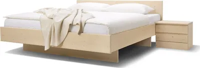Produktbild von Doppelbett New York 200 x 200 cm in Zirbe Natur ohne Kopfteil