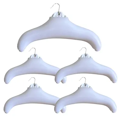 Aufblasbare Kleiderbügel für Reisen, 5 Stück, PVC, platzsparend