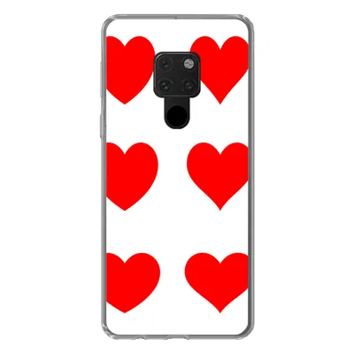 Produktbild von MuchoWow® Handyhülle Schutzhülle Hülle für Huawei P40 Lite Eine Illustration mit neun roten Herzen Silikon Softcase Handy Hülle - Handy