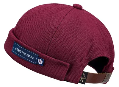 Immagine prodotto di Cappello da marinaio unisex, regolabile, senza visiera, colore bordeaux, taglia 56-58 cm, in cotone e poliestere
