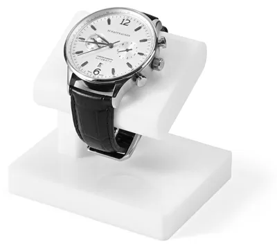 Produktbild von Einfacher Uhrenständer aus Acryl, Uhrenhalter, Uhrenorganizer, Schmuckständer für Uhren, Armbänder, Halsketten, abnehmbare Version (weiß)
