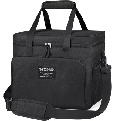 Produktbild von Kühltasche 30L Isoliert Faltbar Warmhaltetasche mit mehreren Taschen Schwarz