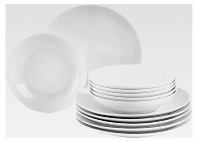 Produktbild von Tafelservice Geschirrset | 12-teilig (6 Personen) | Weiß | Porzellan
