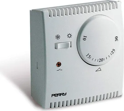 Obrázek produktu pro Analogový plynový expanzní termostat řady "teg" s pilotním světlem a přepínačem "léto/zima" barva bílá perry