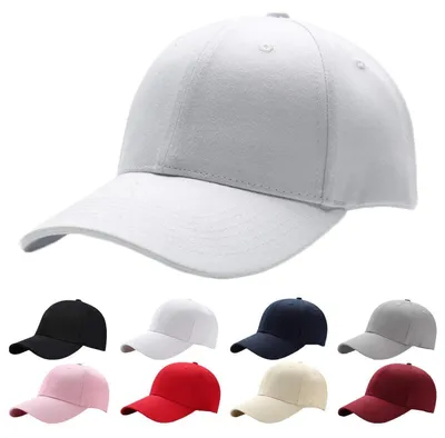 Immagine prodotto di Cappello da baseball unisex, 100% cotone, regolabile, taglia unica, bianco