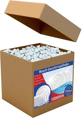 Produktbild von RESCH CLEANIX 1000x Spülmaschinentabs 12in1 in wasserlöslicher Folie PHOSPHATFREI 20kg Geschirrtabs schnellauflösend 20g, Spülmaschine Tabs ohne Folie