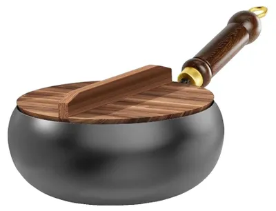 Obrázok produktu pre Wok, ručne kovaný, univerzálny na varenie, priemer 28 cm / panvica s nepriľnavým povrchom, priemer 28 cm