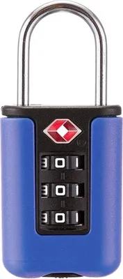 Immagine prodotto di Lucchetto numerico TSA per valigie, con 3 cifre, ideale per viaggi, tipo lucchetto, colore: viola e blu