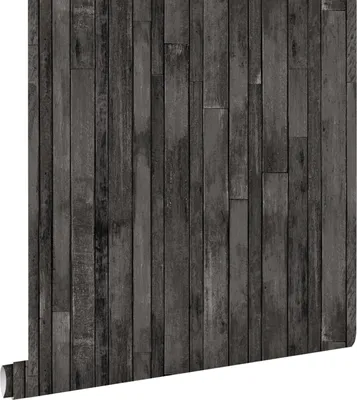 Produktbild von ESTAhome Tapete Holz-Optik Schwarz 53 cm x 10.05 m