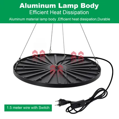 Produktbild von 150W Pflanzenlampe LED Vollspektrum Pflanzen Grow Lampe 288led Tageslicht und Rosalicht Wachstumslampe Für Zimmerpflanzen Gemüse Gewächshaus Anzucht