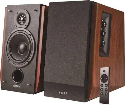 Image de Edifier R1700BTs Moniteurs de studio actifs Bluetooth 5.0 2.0 (66W RMS, sortie subwoofer, caisson en bois)