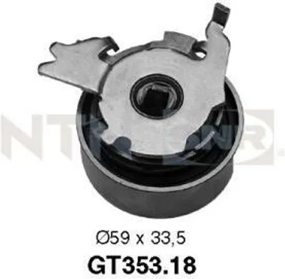 Produktbild von SNR GT353.18 Spannrolle Zahnriemen Ø59mm für OPEL Astra F CC (T92) Omega B Limousine (V94) VECTRA B (36) Calibra A (C89) Omega B Caravan (V94)