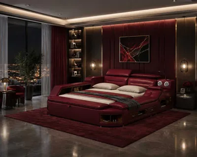 Produktbild von Elegantes Designerbett Weiß mit Stauraum USB und moderner Schlaftechnologie