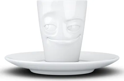 Produktbild von Fiftyeight Products Espresso Mug mit Henkel - lecker weiß