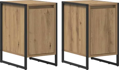 Zdjęcie produktu dla Stolik nocny 2 szt. Dąb rzemieślniczy 39,5 x 30 x 50 cm