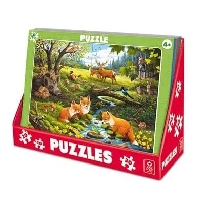 Produktbild von Rahmenpuzzle, kindgerechte Motive sortiert, 37 × 29 cm
