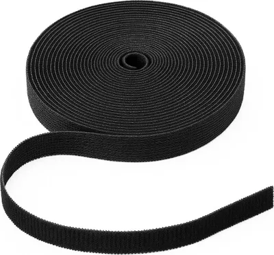 Produktbild von Kabelbinder | Klett | Zuschneidbar | Schwarz | 10mm | 10 Meter Rolle