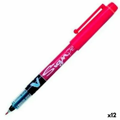 Image de Pilot V Sign Pen - Set de 12 pièces rouge