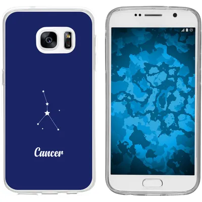 Produktbild von PhoneNatic Case kompatibel mit Samsung Galaxy S7 Silikon-Hülle SternzeichenCancer M3