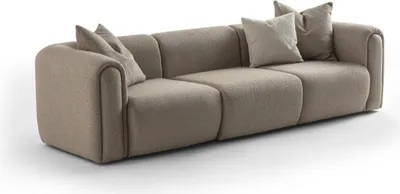 Immagine prodotto di Elegante divano marrone a 4 posti in tessuto dal design moderno