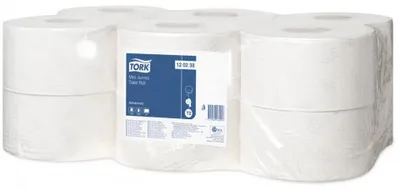 Produktbild von Tork Mini Jumbo Toilettenpapierrollen, 12 Rollen