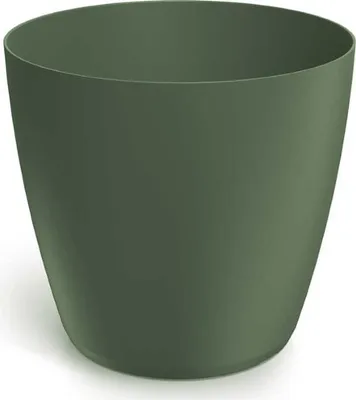 Produktbild von Dunkelgrüner Blumentopf aus Kunststoff 15,8x14,5 cm glatter Deckel Mate