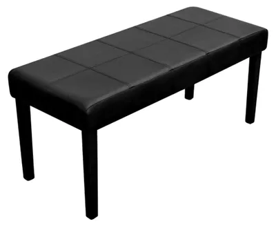 Produktbild von Sitzbank 106 cm Kunstleder Schwarz Polsterbank Flurbank