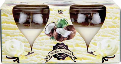 Image de Bougie parfumée "Creation" - Bougies en pack de 2 vanille-coco