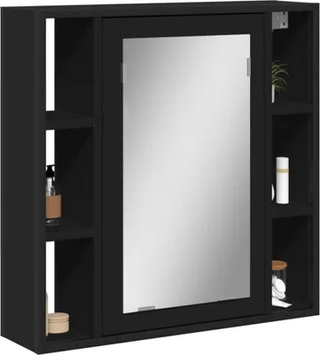 Produktbild von CLORIS Bad-Spiegelschrank Schwarz 60x16x60 cm Holzwerkstoff 2024