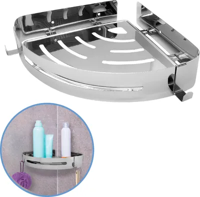 Produktbild von Sanics Duschregal ohne Bohren – Selbstklebendes Badregal - Hängendes Duschkörbchen - Duschregale - Duschkorb – Duschregal Silber