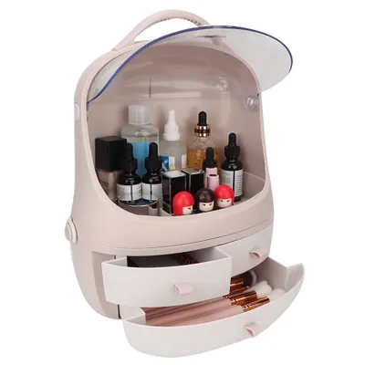 Image de Organisateur de maquillage, boîte de rangement de maquillage, boîte de rangement de cosmétiques, organisateur de maquillage de bureau