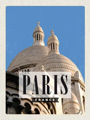 Produktbild von vianmo Holzschild 40x30 cm Paris France Architektur Bildmotiv Reisemotiv Straße Stadt