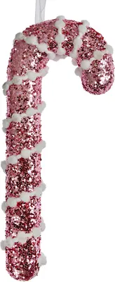 Produktbild von Clayre & Eef Weihnachtsanhänger Zuckerstange 17 cm Rosa Kunststoff