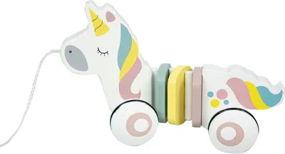 Produktbild von 4iQ Holzspielzeug an einer Schnur EINHORN 22x14,7 cm Schnur 62 cm
