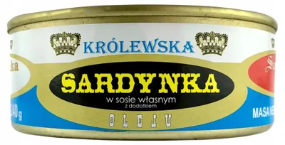 Zdjęcie produktu dla Sardynka królewska w sosie własnym z olejem Petropat 0,24 kg