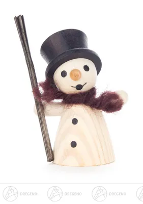 Produktbild von Weihnachtliche Miniatur Schneemann natur  Breite x Höhe x Tiefe 3 cmx5,5 cmx2 cm NEU