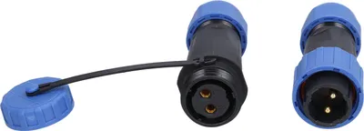 Image de Aviation Plug Socket IP68 Waterproof Solderless Male Female Pair Connector 2 Pin 250V 20A LP16
