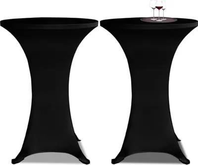 Produktbild von vidaXL Stehtischhussen 4 Stk. Ø 70 cm Schwarz Stretch