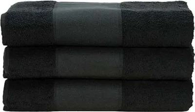 Produktbild von A&R 700.50 | PrintMe Hand Towel / 50 x 100 cm - Farbe: Black - Größe: 50 x 100 cm