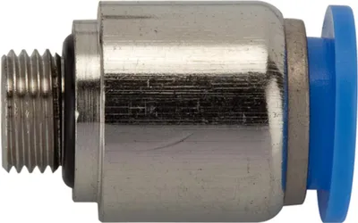 Produktbild von Riegler Gerade Steckverschraubung »Blaue Serie«, rund, G 3/8 außen Ø 16mm