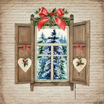 Produktbild von 20 Servietten Winter Landhausstil