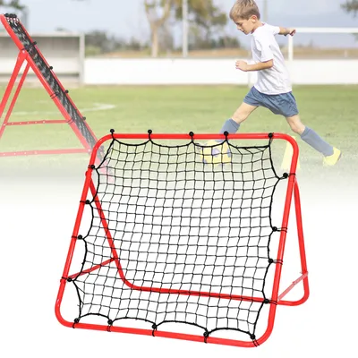 Produktbild von Jopassy Fußball Rebounder 103 x 100 cm Rückprallwand Kickback Tor Prallwand Netz Einstellbar Fußballtraining