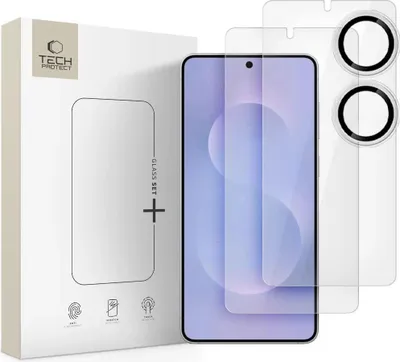 Produktbild von Tech-Protect Glas Set+ 3er-Pack für Samsung Galaxy S25 Edge - Klar